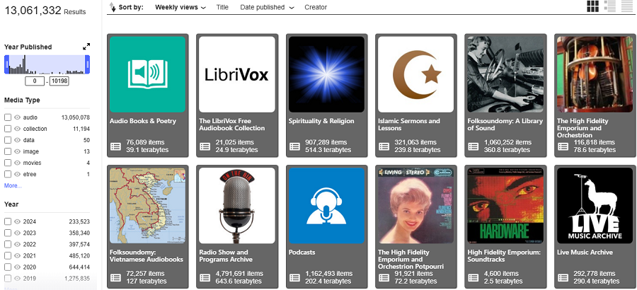The Internet Archive’s Audio Library